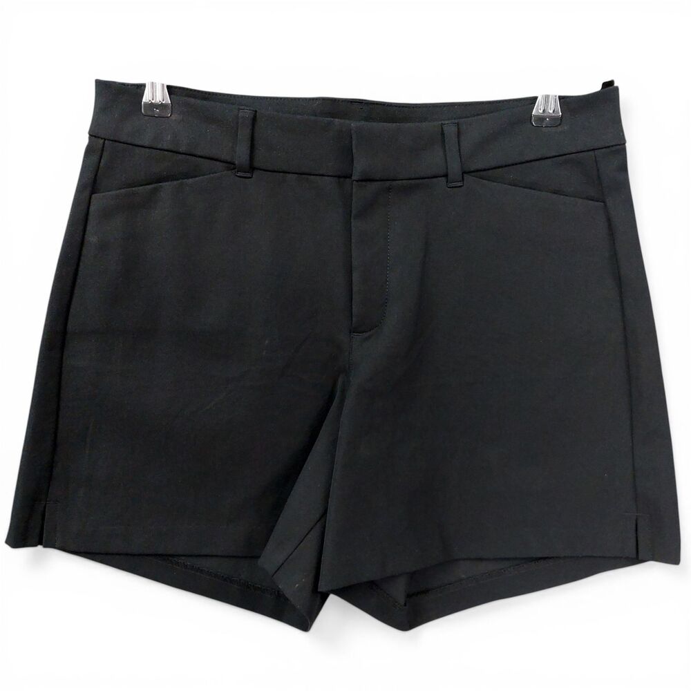 Old Navy Pixie Shorts Sz 10 Black High Rise Stretch Tailored Career Casual Chic